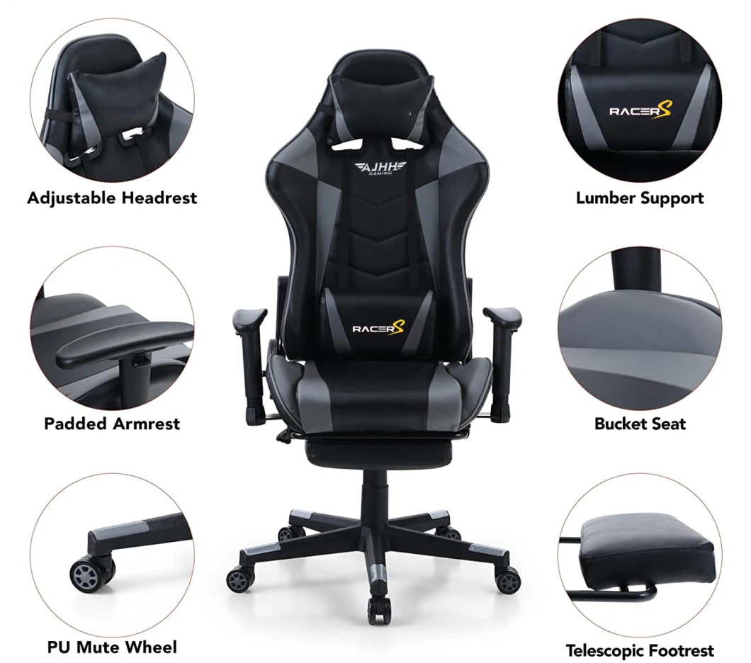 Footrest Gaming Chair Adjustable Swirl Reclining Chair Office Working Chair Home Decoration Seating