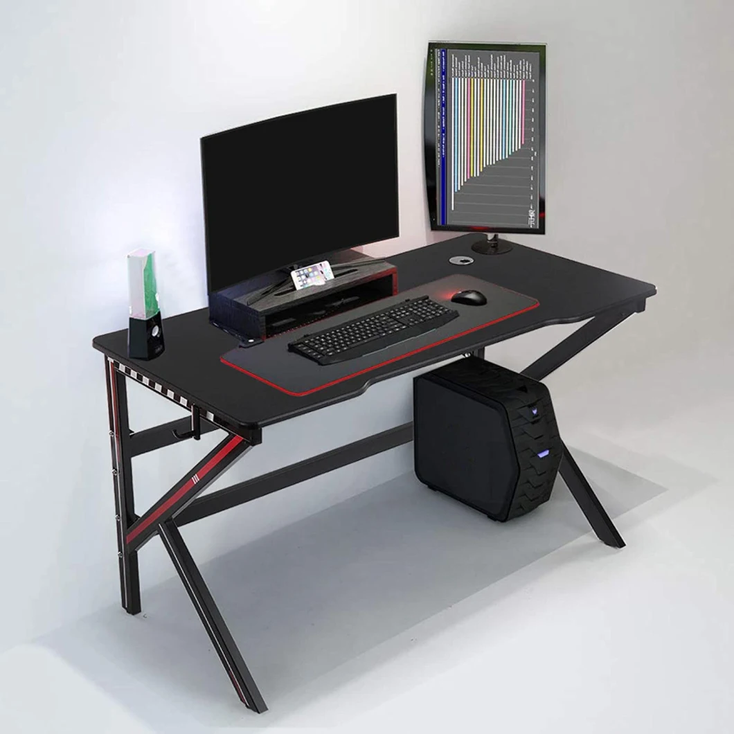 China Factory with RGB Wooden/MDF Top Mesa PC Gamer /Game/Laptop/Computer/Office/Gaming Table/Desk Price for Home/Office/Bar Commercial Furniture