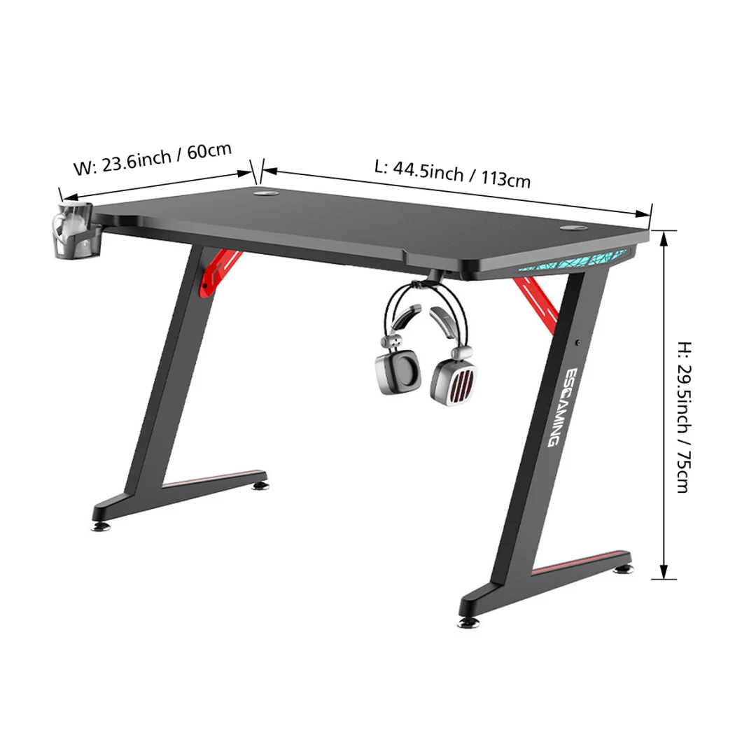 Light Luxury Computer Gaming Desk Solid Metal Desk Adjustable PC Desk Desktop