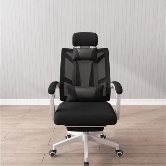 Silla de malla ergonómica Silla reclinable con reposapiés La mejor silla de malla de oficina