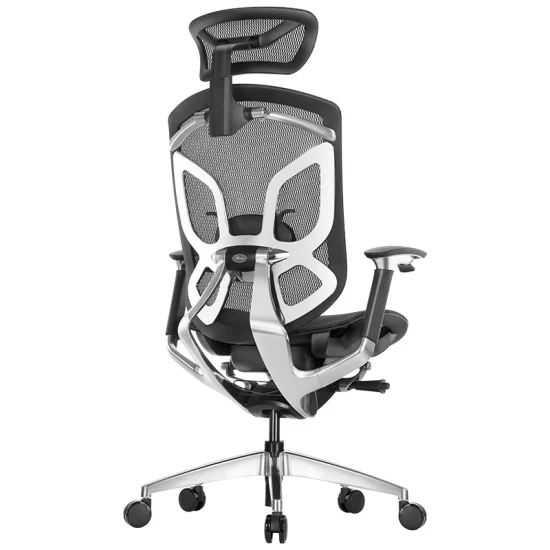 Silla de oficina de malla ergonómica con respaldo alto y reposacabezas ajustable 3D de diseño único