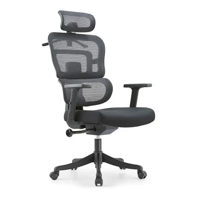 Silla de oficina de trabajo giratoria ergonómica ejecutiva reclinable de malla completa